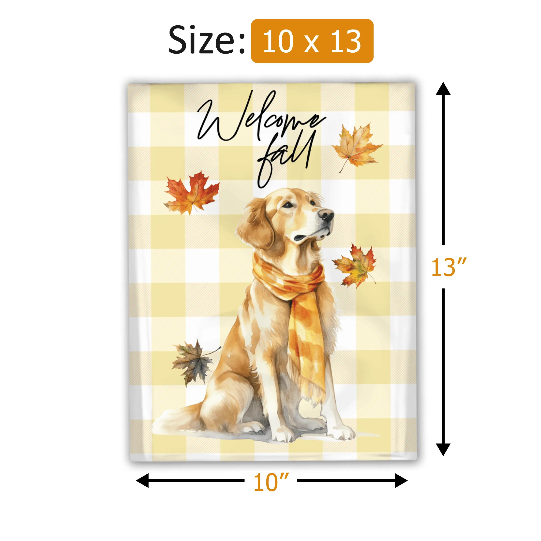 10x13 Golden Retriever Designer Poly Mailers Shipping Envelopes Premium Printed Bags