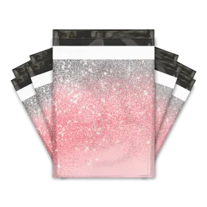 10x13 Pink Glitter Transition Poly Mailers Shipping Envelopes Premium Printed Bags