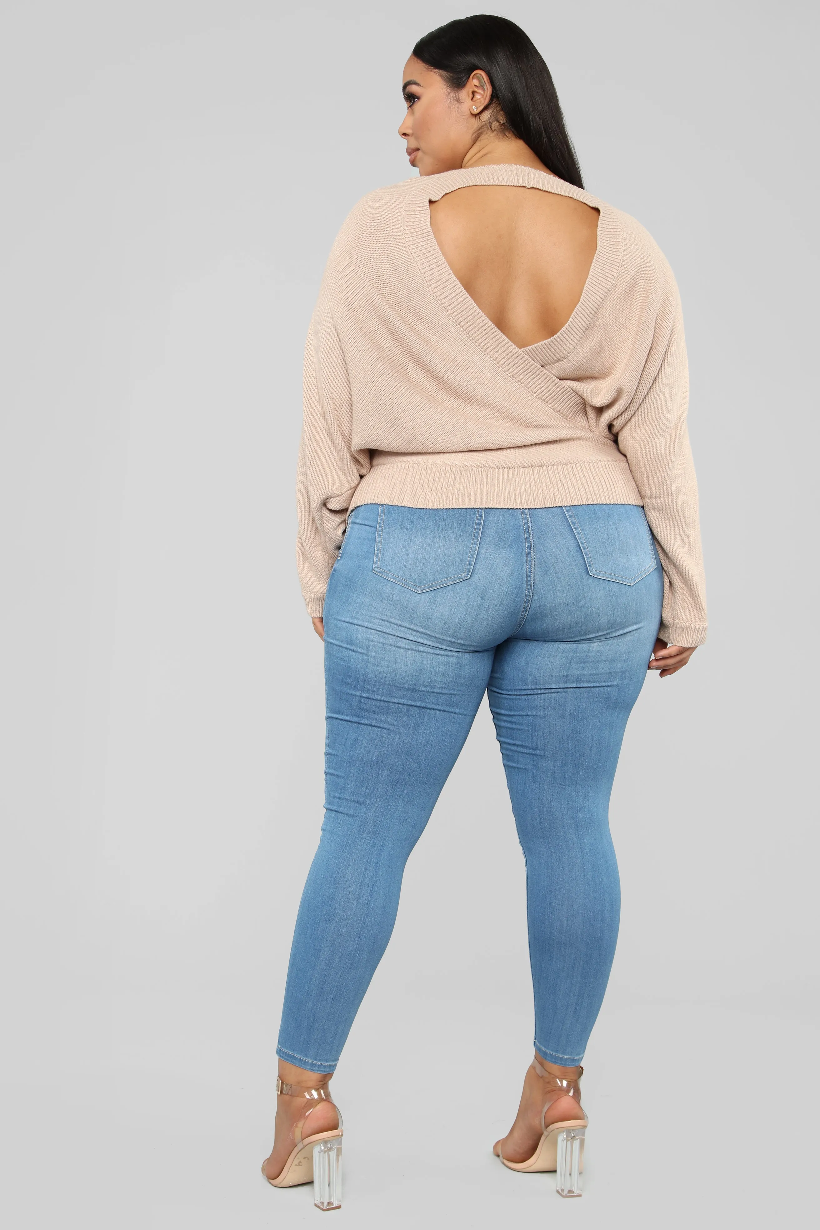 Anne Marie Sweater Top - Taupe