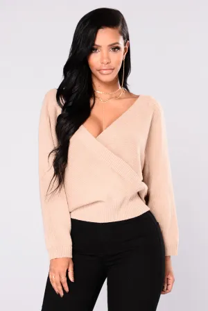 Anne Marie Sweater Top - Taupe