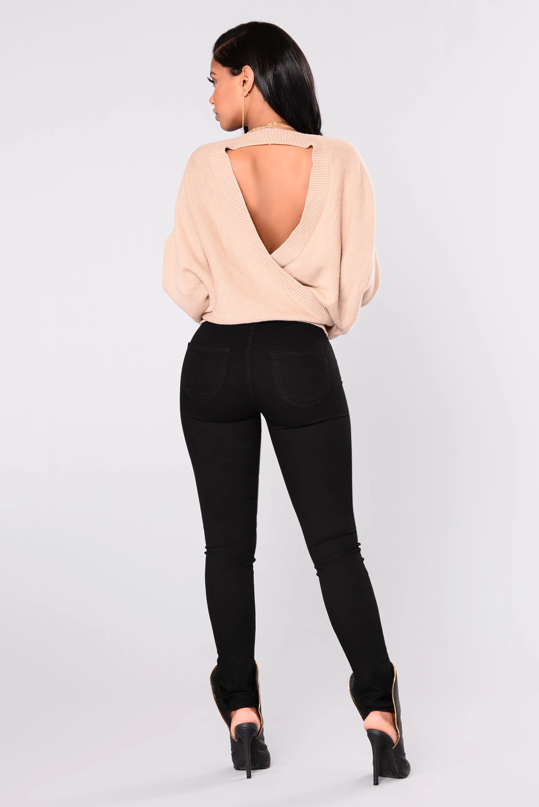 Anne Marie Sweater Top - Taupe