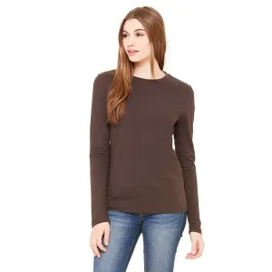Bella   Canvas Women's Chocolate Jersey Long-Sleeve T-Shirt