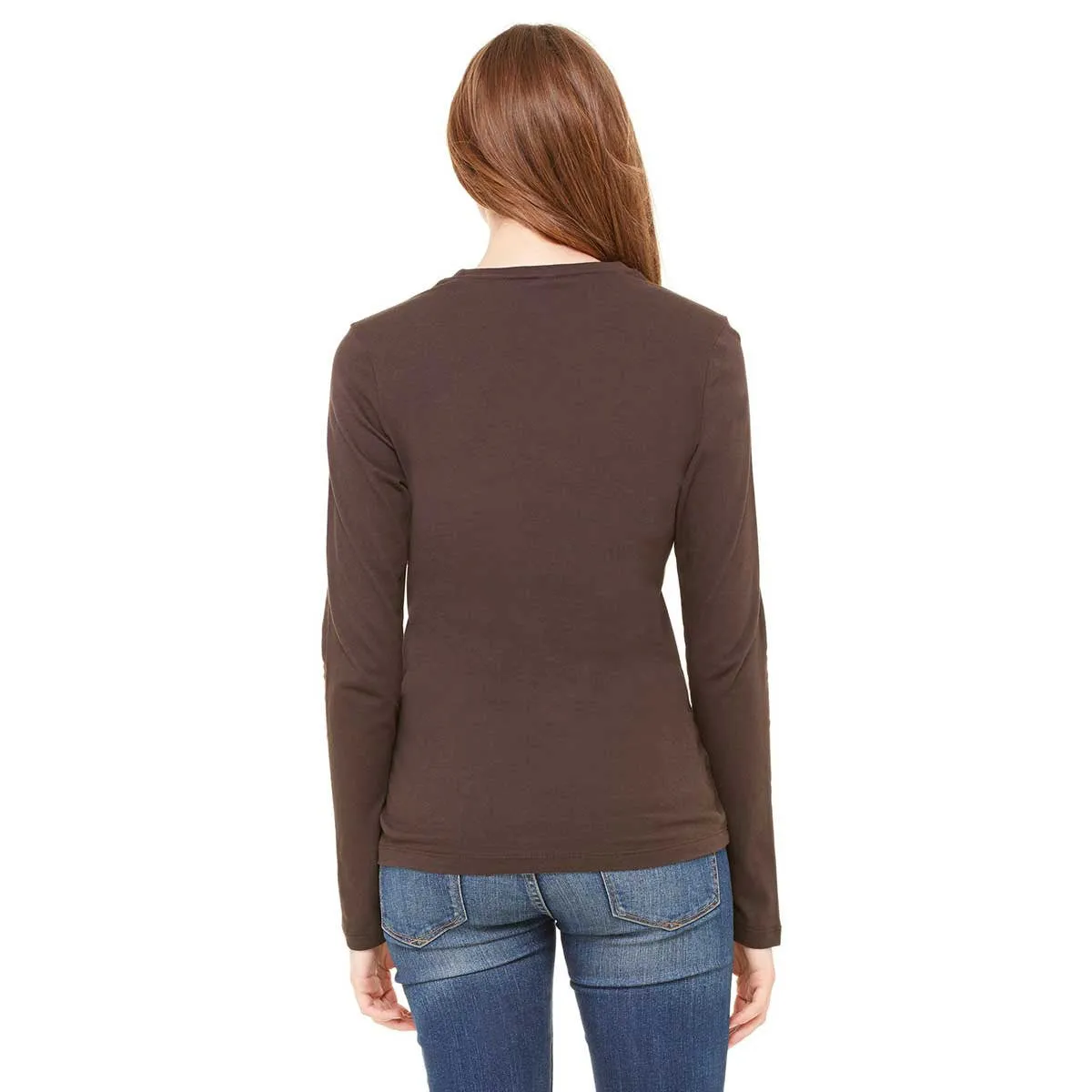 Bella   Canvas Women's Chocolate Jersey Long-Sleeve T-Shirt