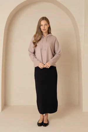 Black Knit Skirt Legging