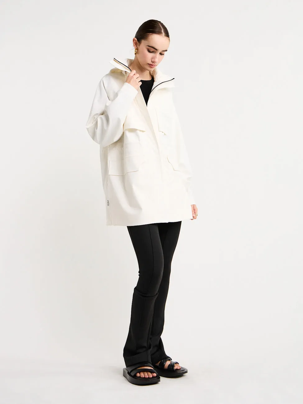 Camilla and Marc Falcon Rain Jacket in White