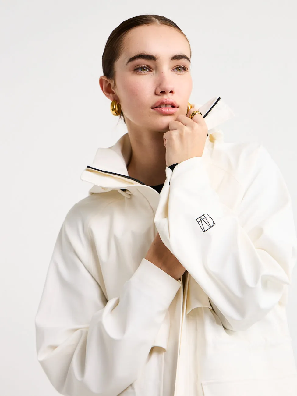 Camilla and Marc Falcon Rain Jacket in White