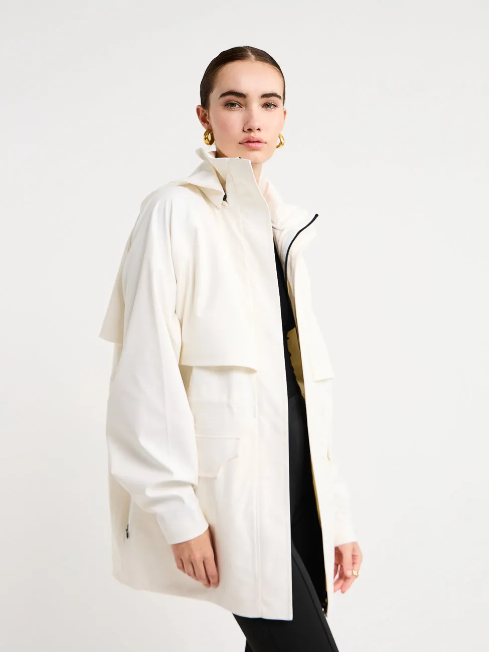 Camilla and Marc Falcon Rain Jacket in White