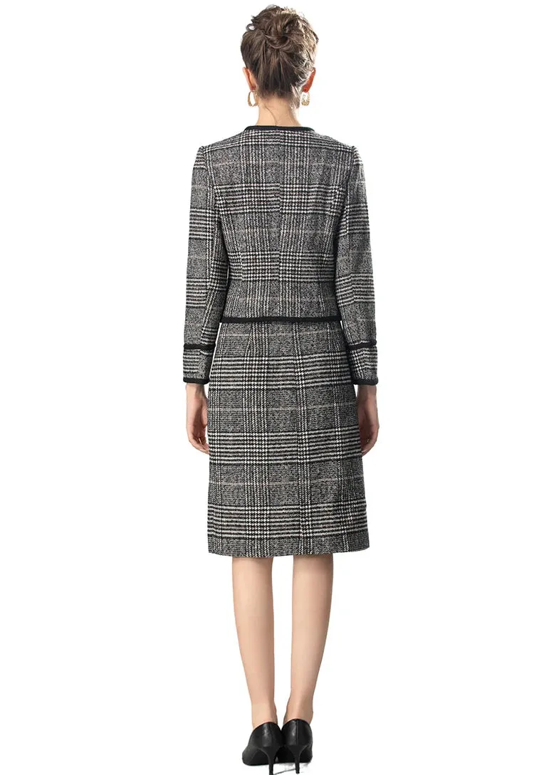 Classic Single-Breasted Skirt Suits