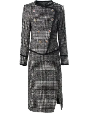 Classic Single-Breasted Skirt Suits