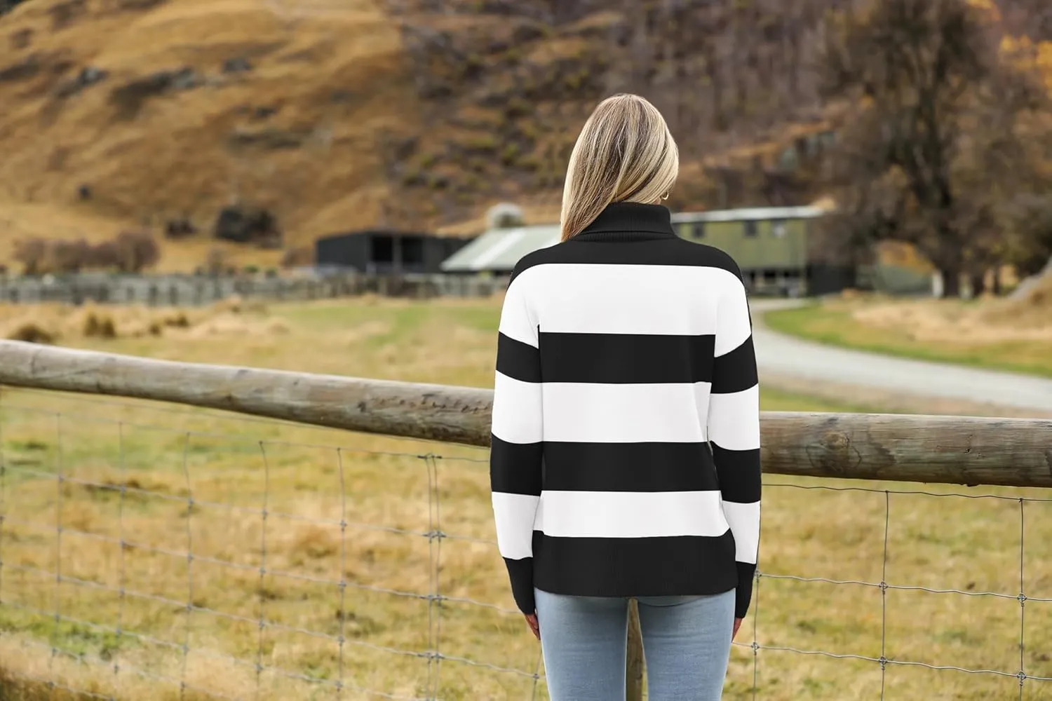 (DE Only) Zeagoo Pullover Women's Turtleneck Elegant Long Sleeve Jumper