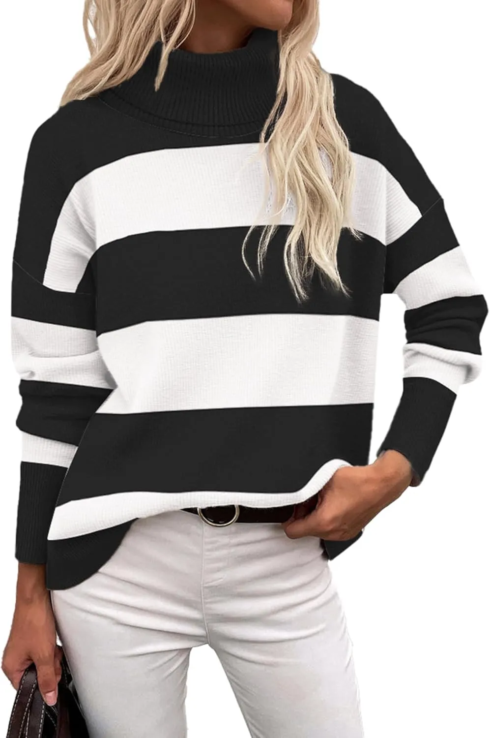 (DE Only) Zeagoo Pullover Women's Turtleneck Elegant Long Sleeve Jumper