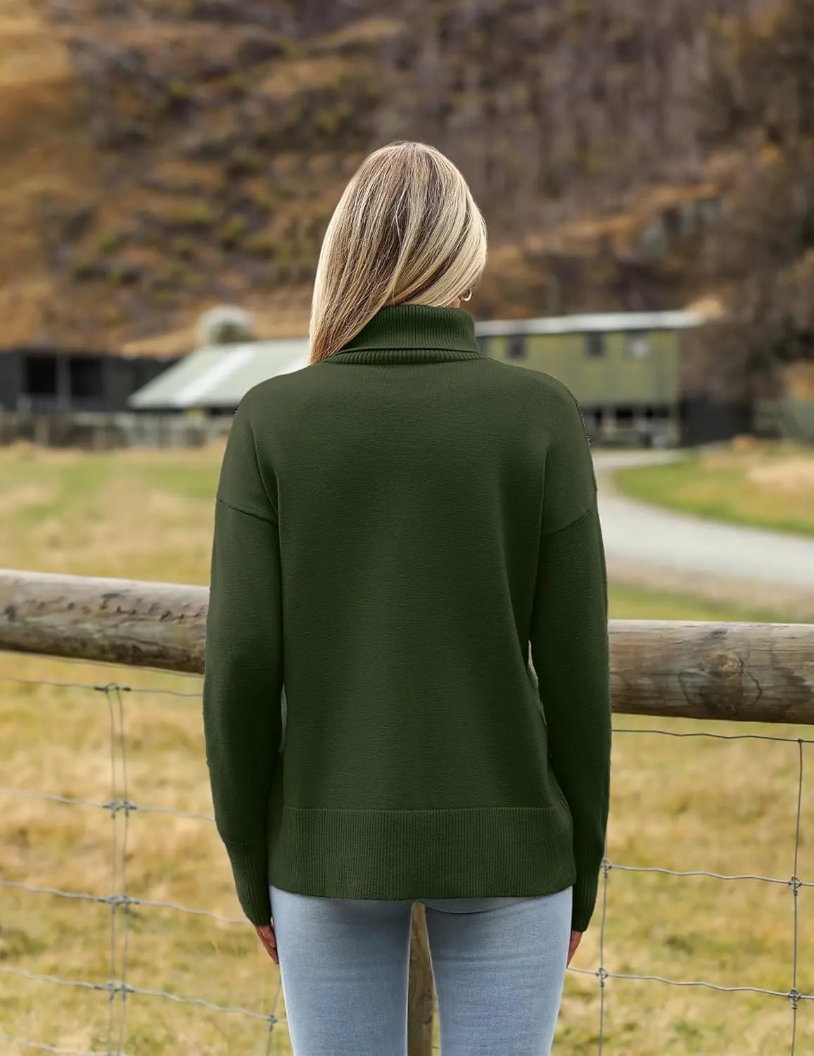 (DE Only) Zeagoo Pullover Women's Turtleneck Elegant Long Sleeve Jumper