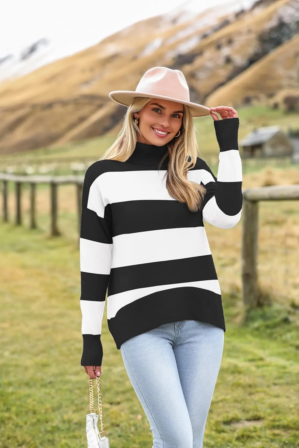 (DE Only) Zeagoo Pullover Women's Turtleneck Elegant Long Sleeve Jumper