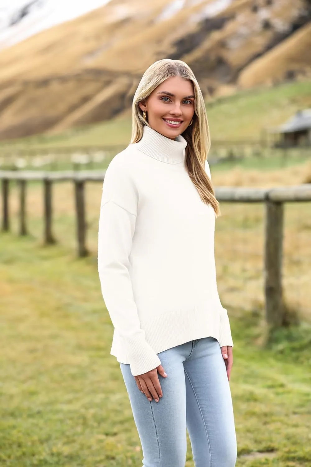 (DE Only) Zeagoo Pullover Women's Turtleneck Elegant Long Sleeve Jumper