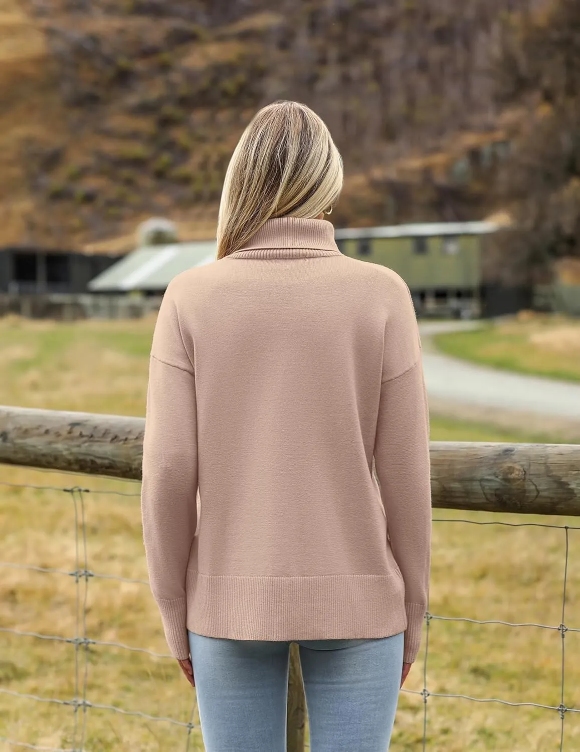 (DE Only) Zeagoo Pullover Women's Turtleneck Elegant Long Sleeve Jumper