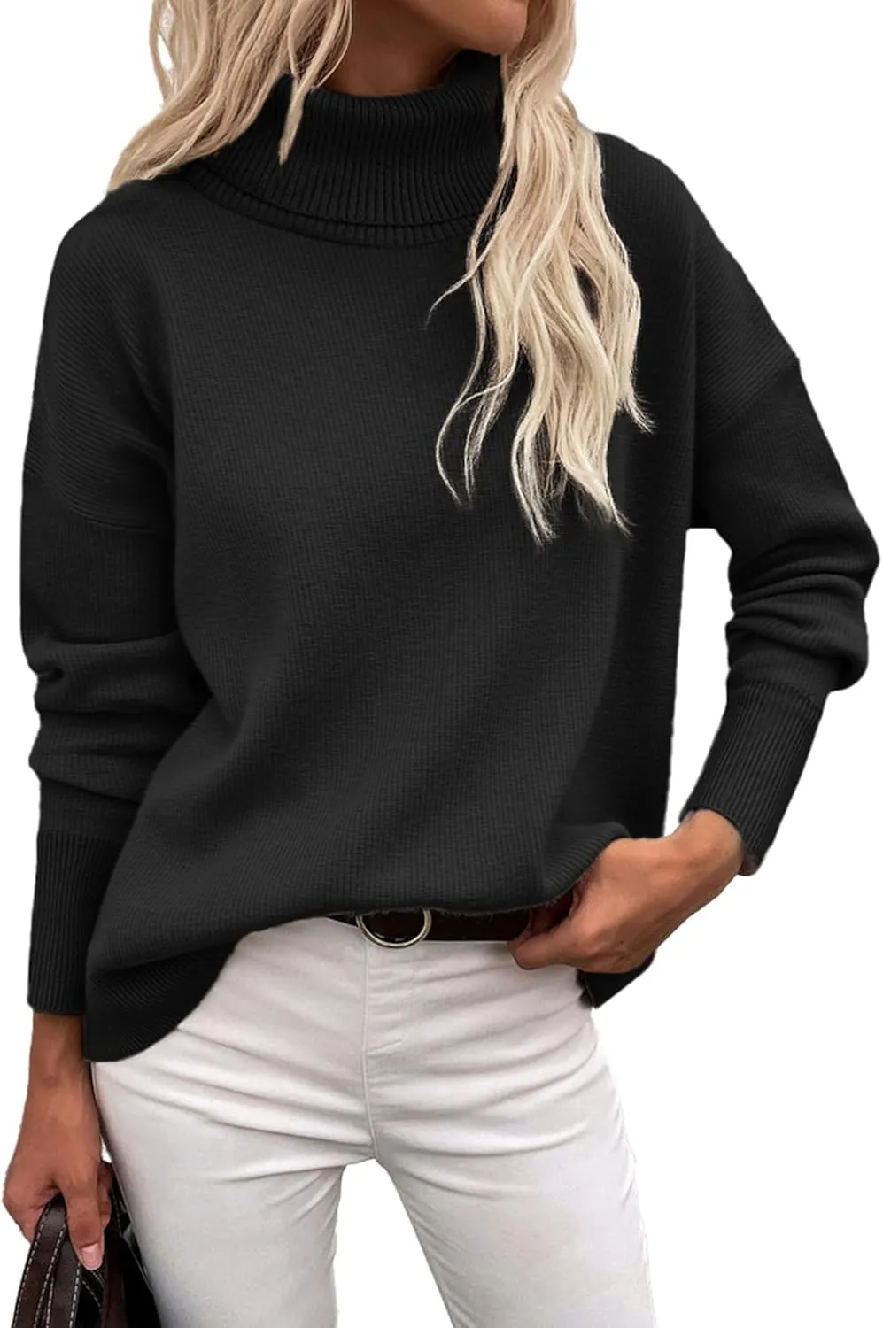 (DE Only) Zeagoo Pullover Women's Turtleneck Elegant Long Sleeve Jumper