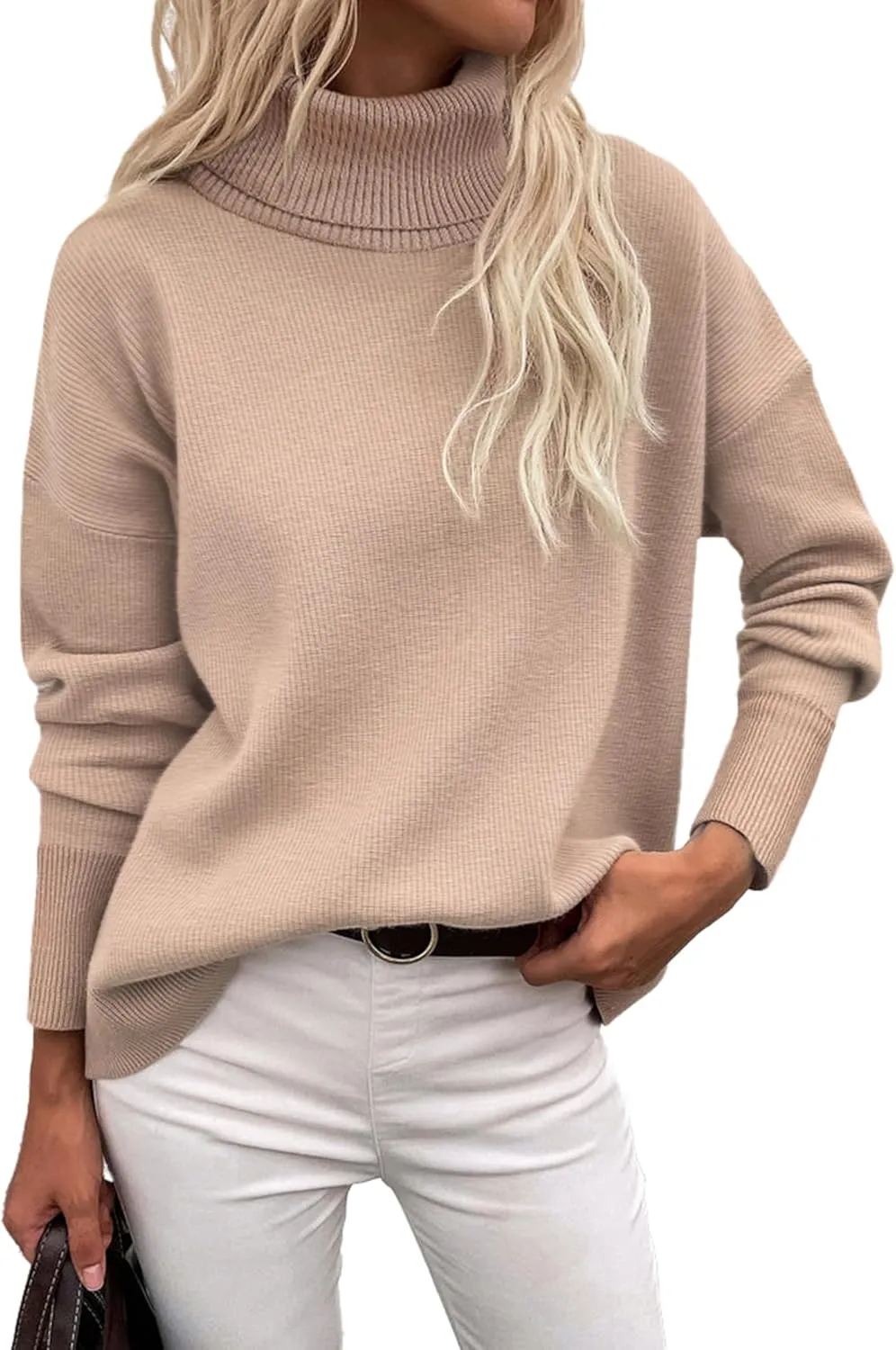 (DE Only) Zeagoo Pullover Women's Turtleneck Elegant Long Sleeve Jumper