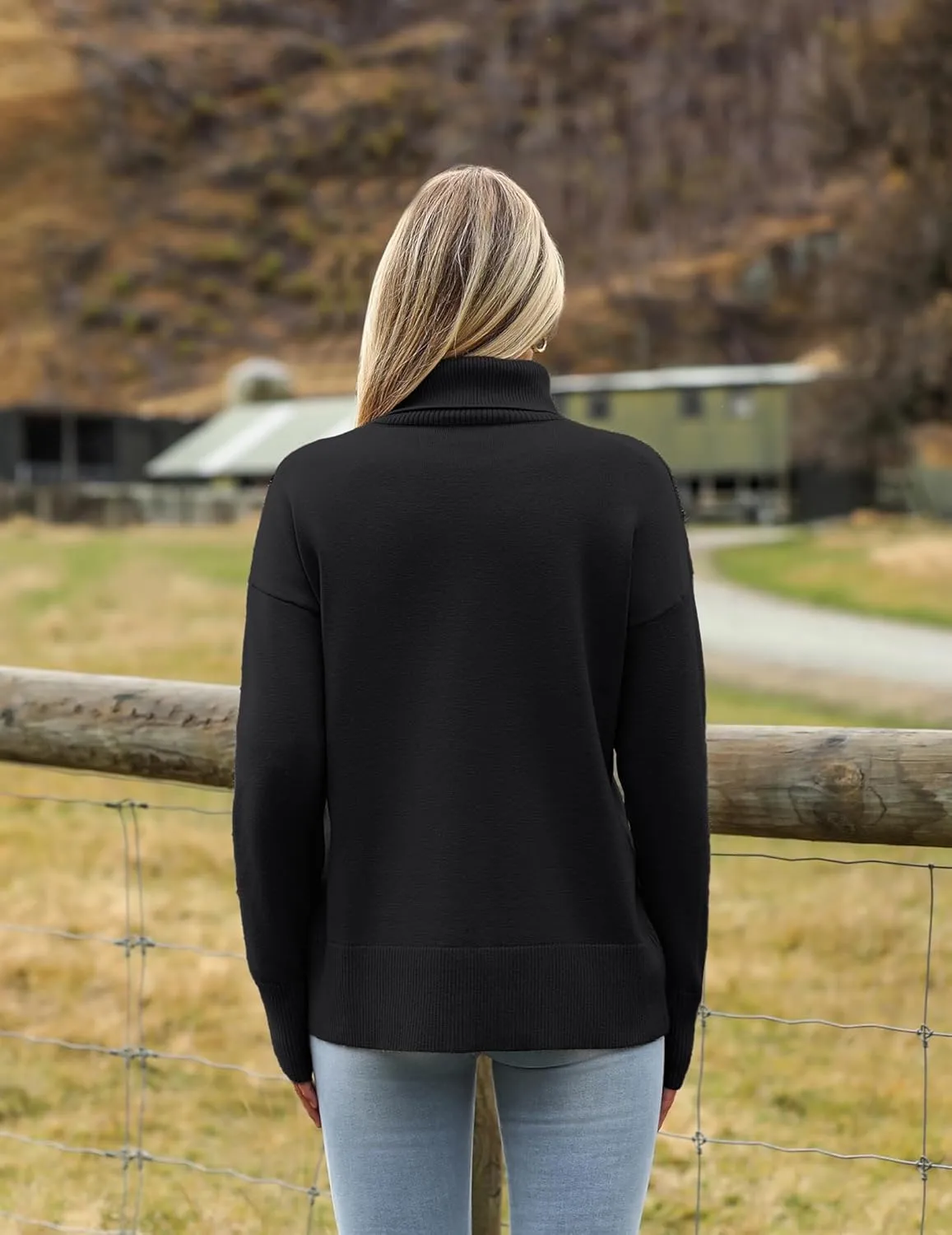 (DE Only) Zeagoo Pullover Women's Turtleneck Elegant Long Sleeve Jumper