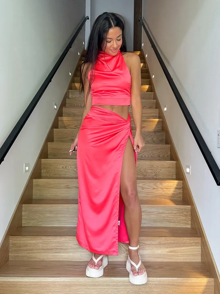 Della Skirt - Bright Coral