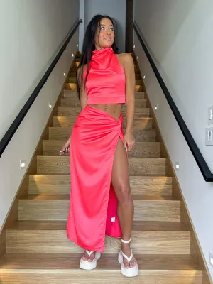 Della Skirt - Bright Coral