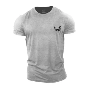 Devil Smiley Print Men's Fitness T-shirts