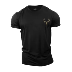 Elk Skeleton Graphic Men's Workout T-shirts