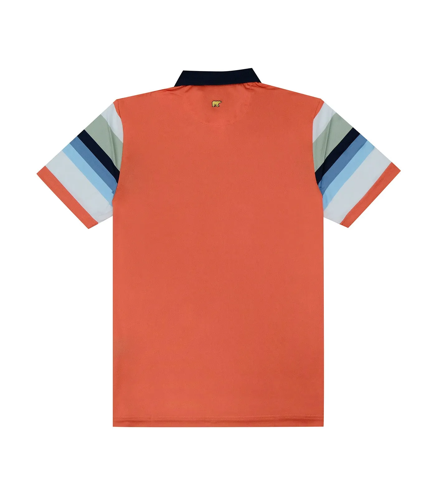 Engineered Chest Stripe Polo Autumn Peach