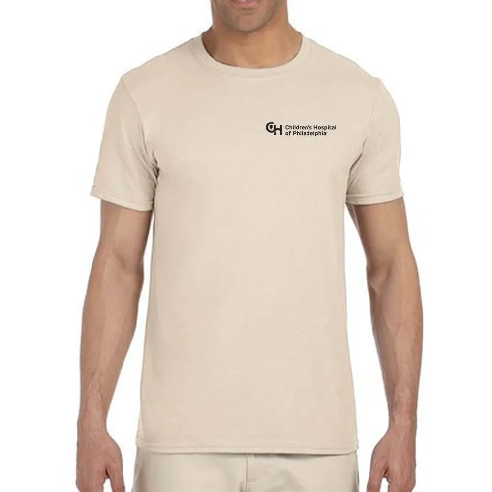 Gildan Adult Softstyle CHOP Neutral Color T-Shirt with Black Logo