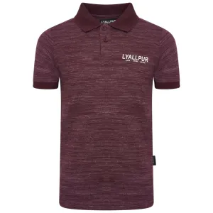 Kids Boys Cotton Rich Popcorn Injection Fabric Polo T Shirt Top -Wine Tasting