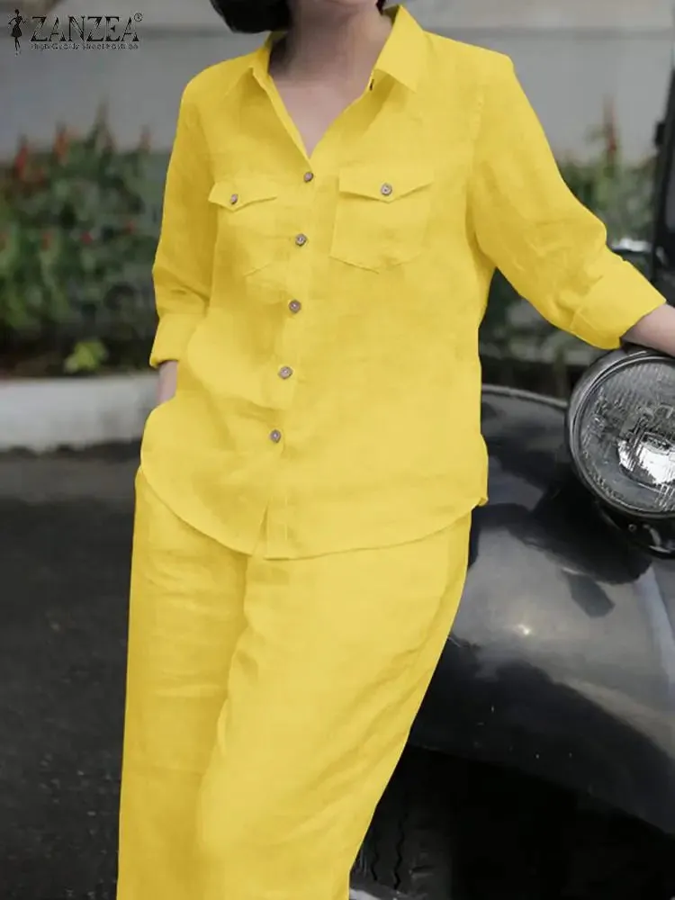 Lapel Shirt & Trousers Set