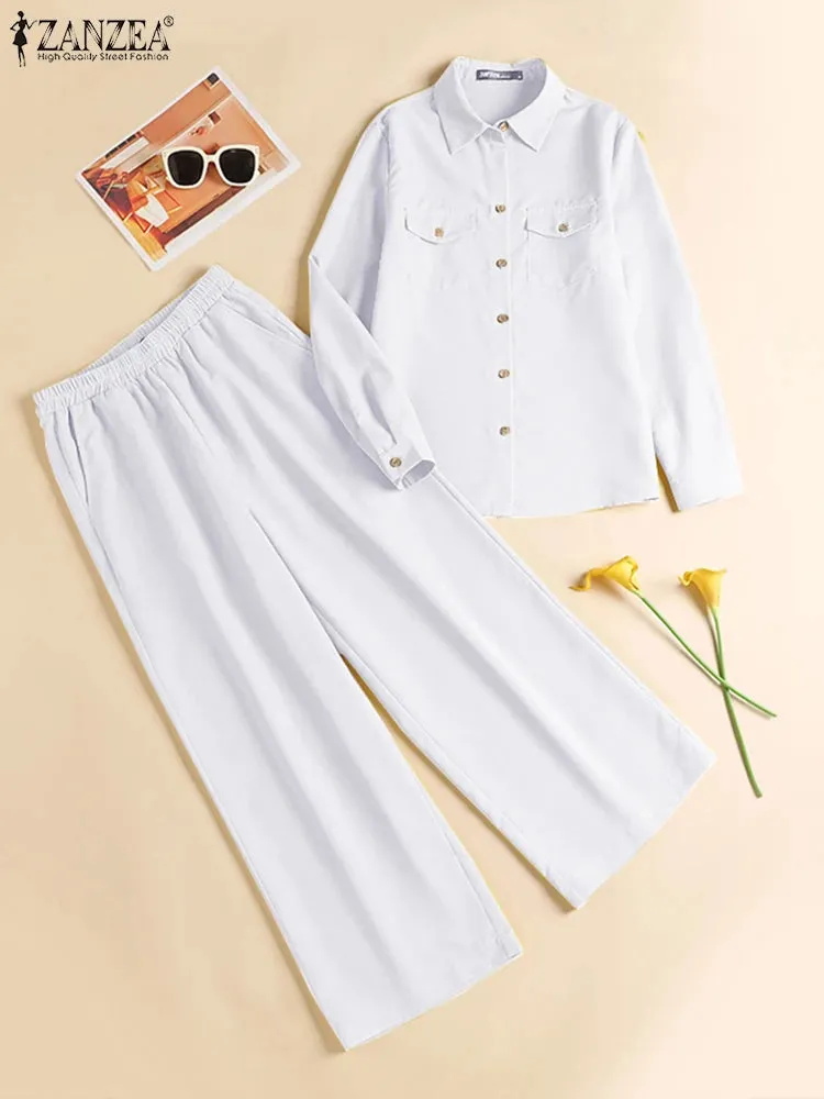 Lapel Shirt & Trousers Set