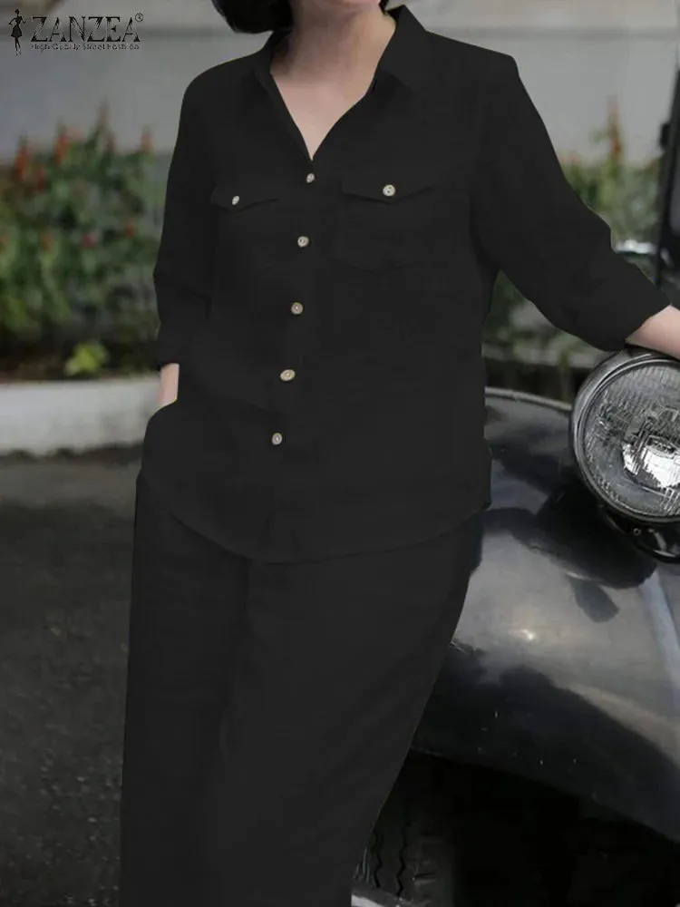 Lapel Shirt & Trousers Set