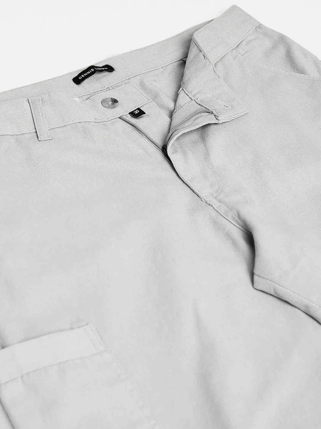 Men's Light Grey Cargo Comfortable Bottomwear With Smart Casual Look