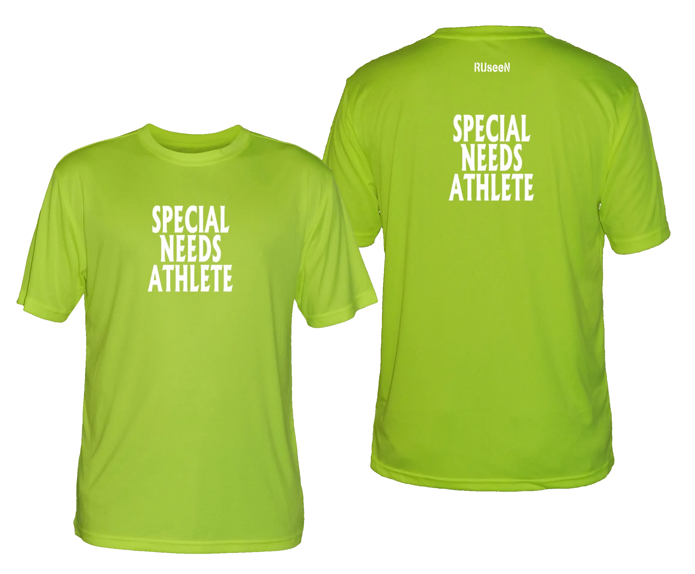 Men's SPECIAL NEEDS ATHLETE Short Sleeve Shirt - Reflective or Black Text