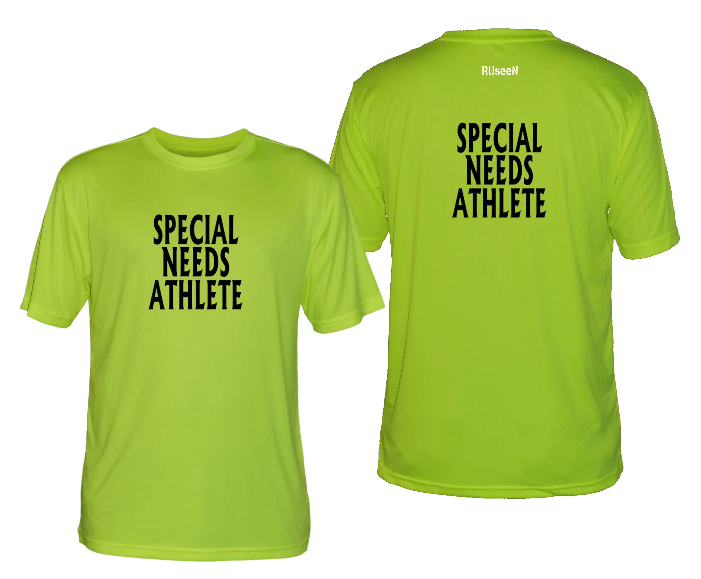 Men's SPECIAL NEEDS ATHLETE Short Sleeve Shirt - Reflective or Black Text