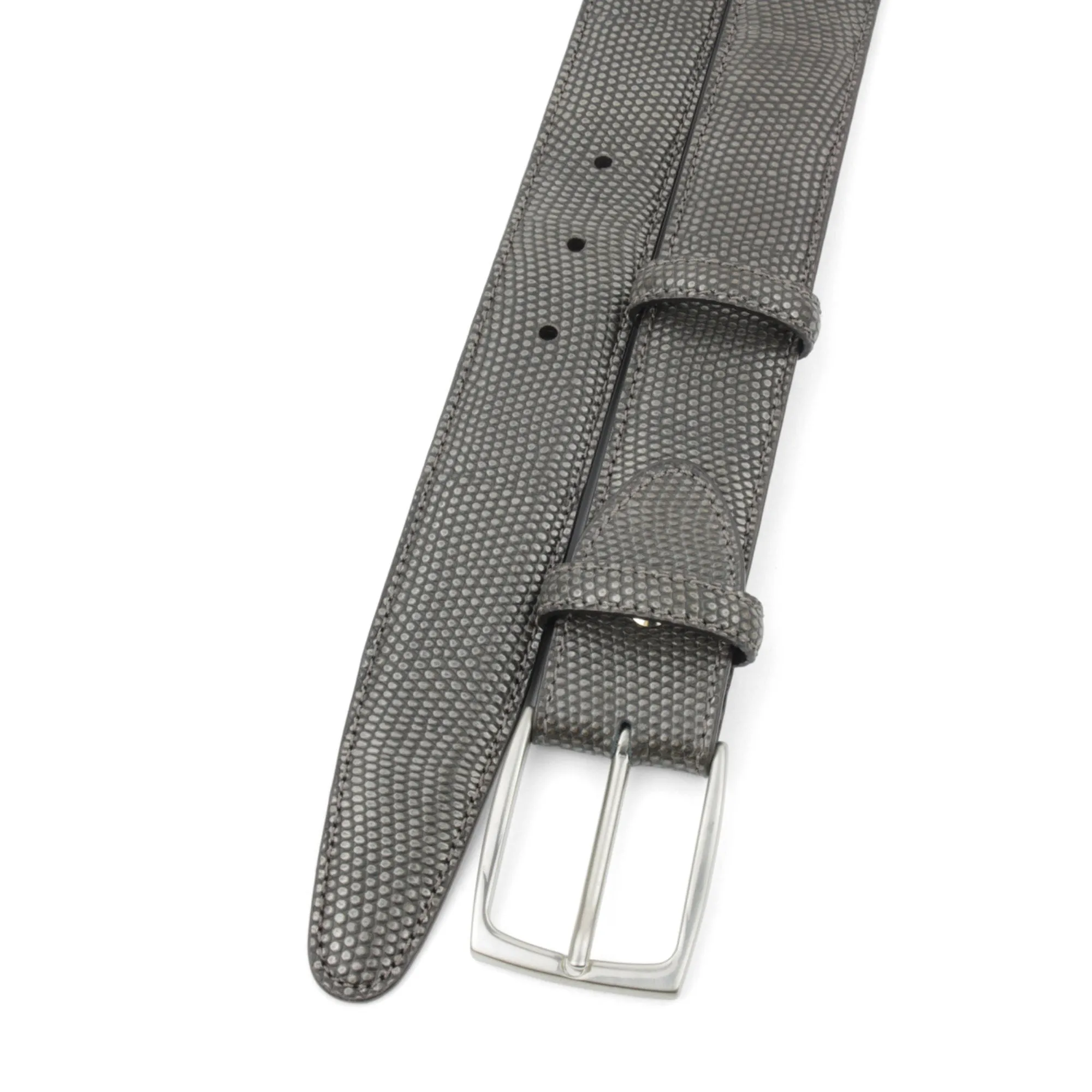 Metallic Hued Bronze Lizard Effect Belt