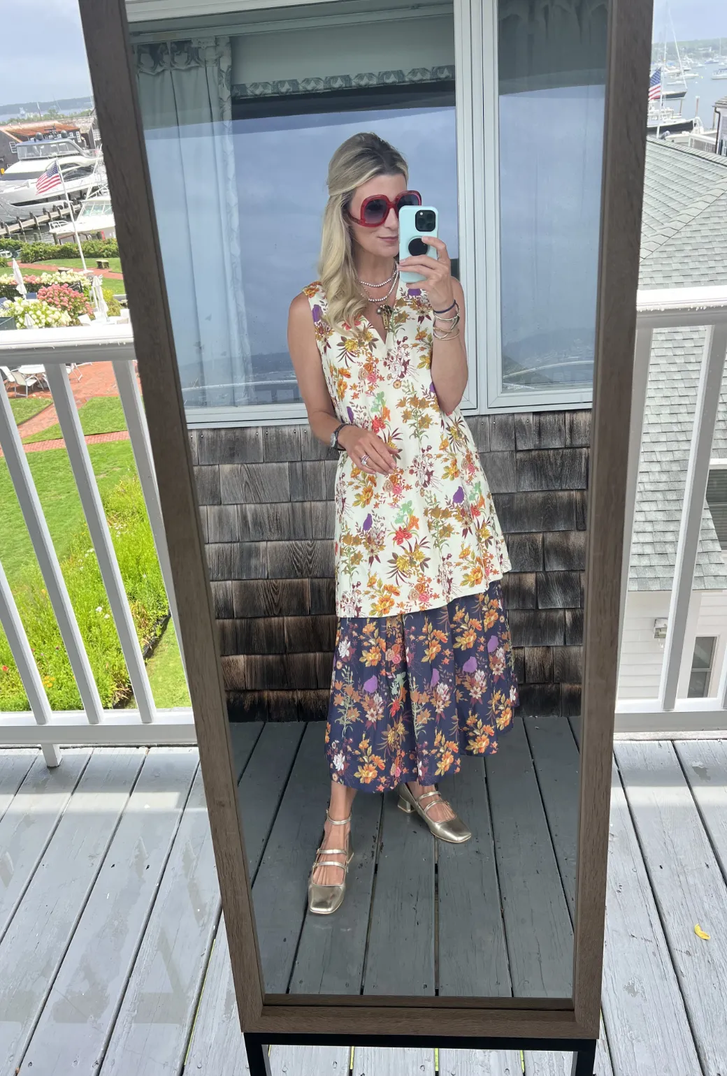 Polly Party Skirt - Navy Botanicals