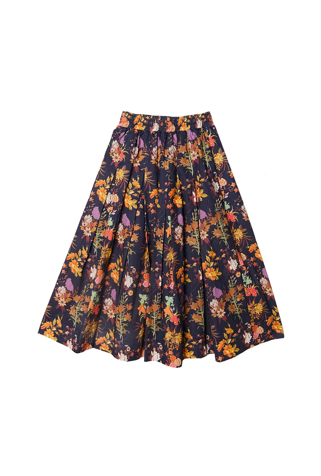 Polly Party Skirt - Navy Botanicals