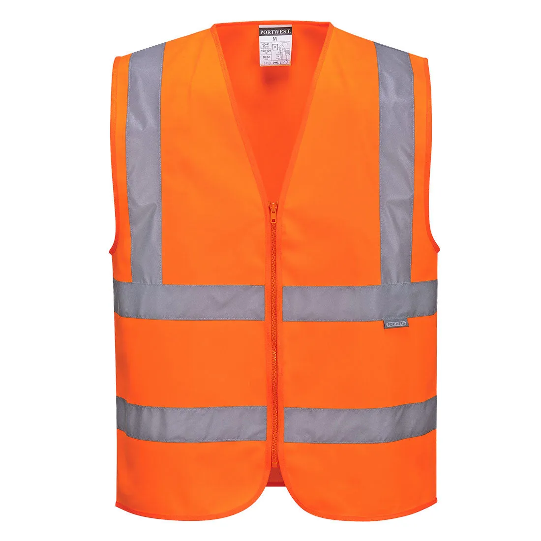 Portwest Hi-Vis Zipped Band and Brace Vest (C375)
