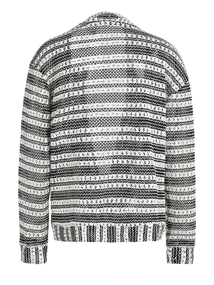 Pre Order:  Striped Loose Knit Cardigan