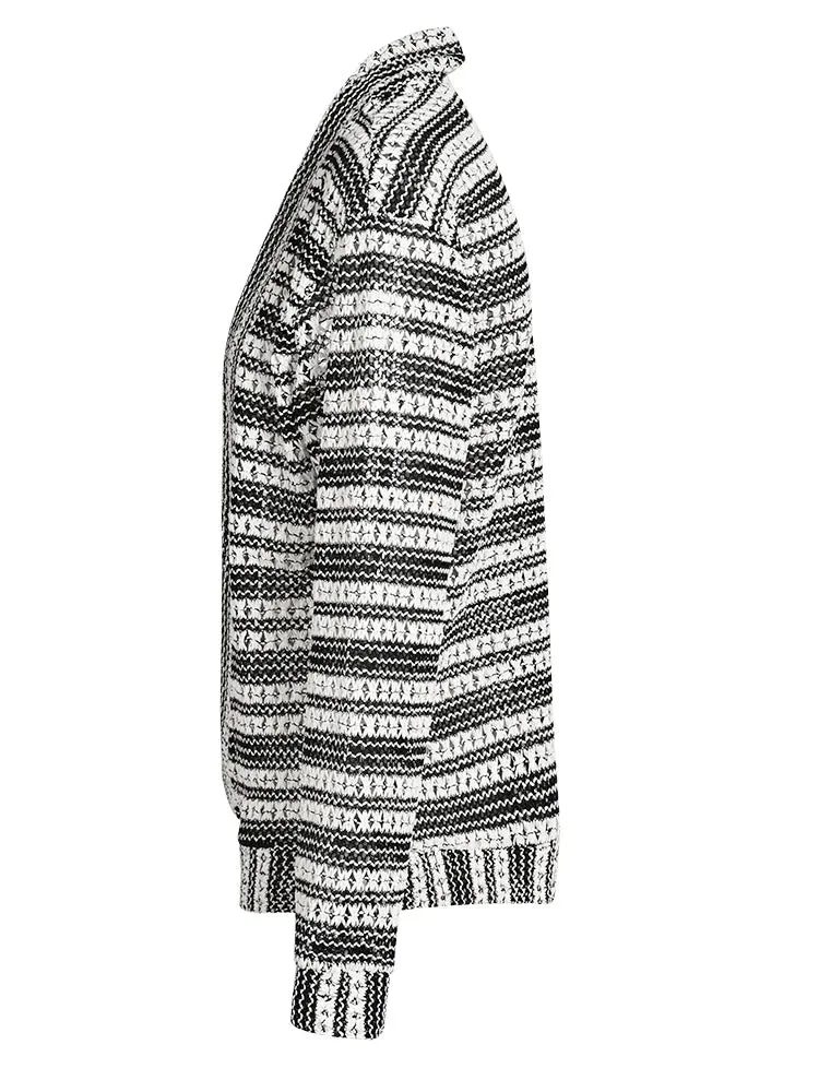 Pre Order:  Striped Loose Knit Cardigan