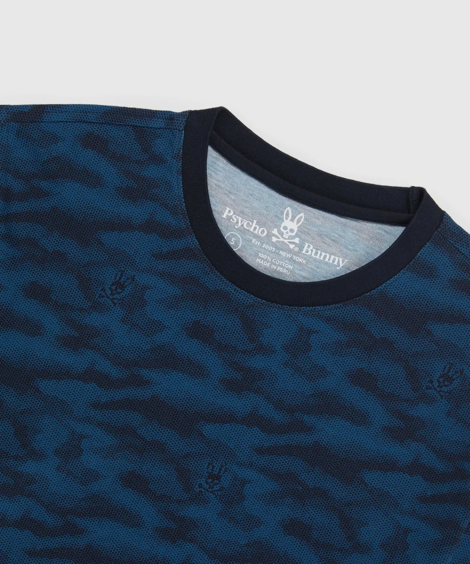 Psycho Bunny Rockaway Camo Graphic Tee - Aegean Sea