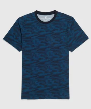 Psycho Bunny Rockaway Camo Graphic Tee - Aegean Sea