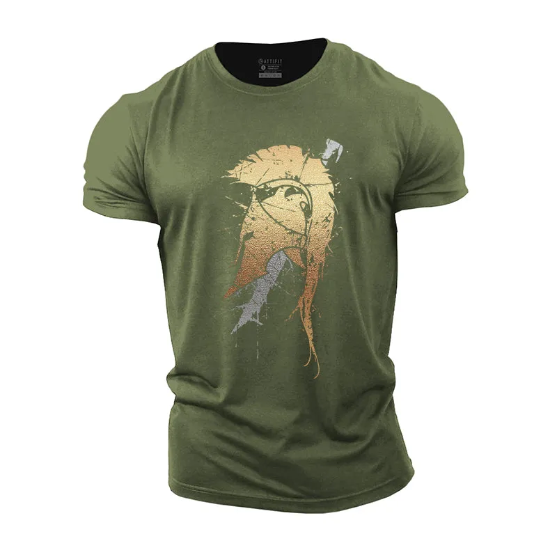 Spartan Helmet Sword Cotton T-Shirt