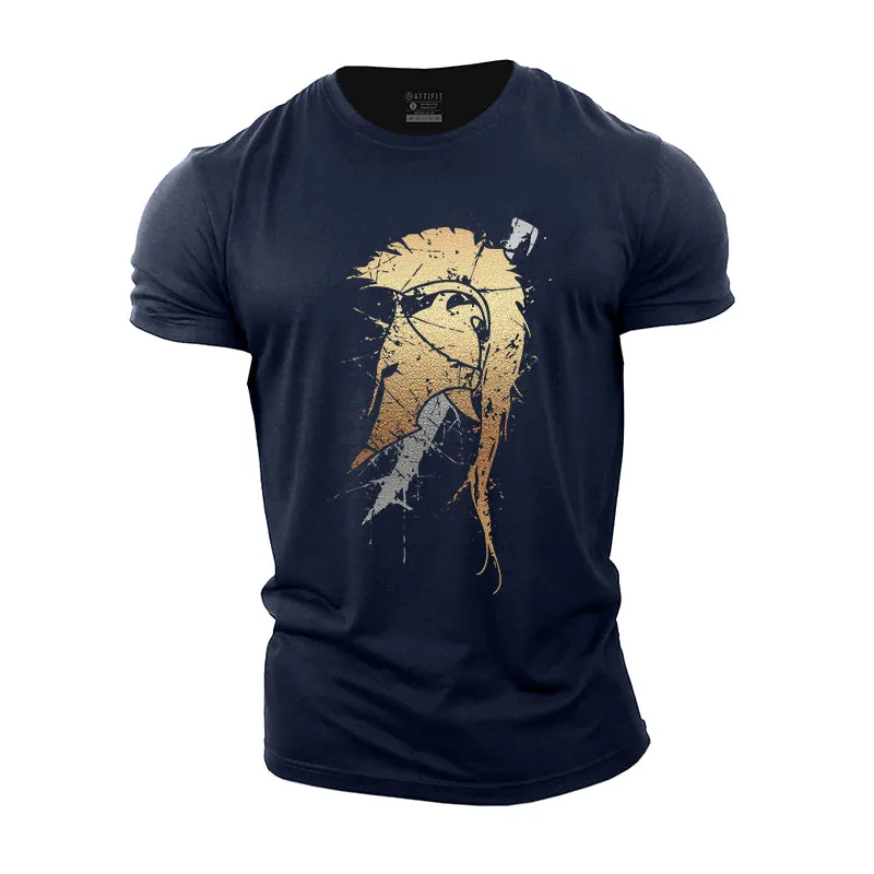 Spartan Helmet Sword Cotton T-Shirt