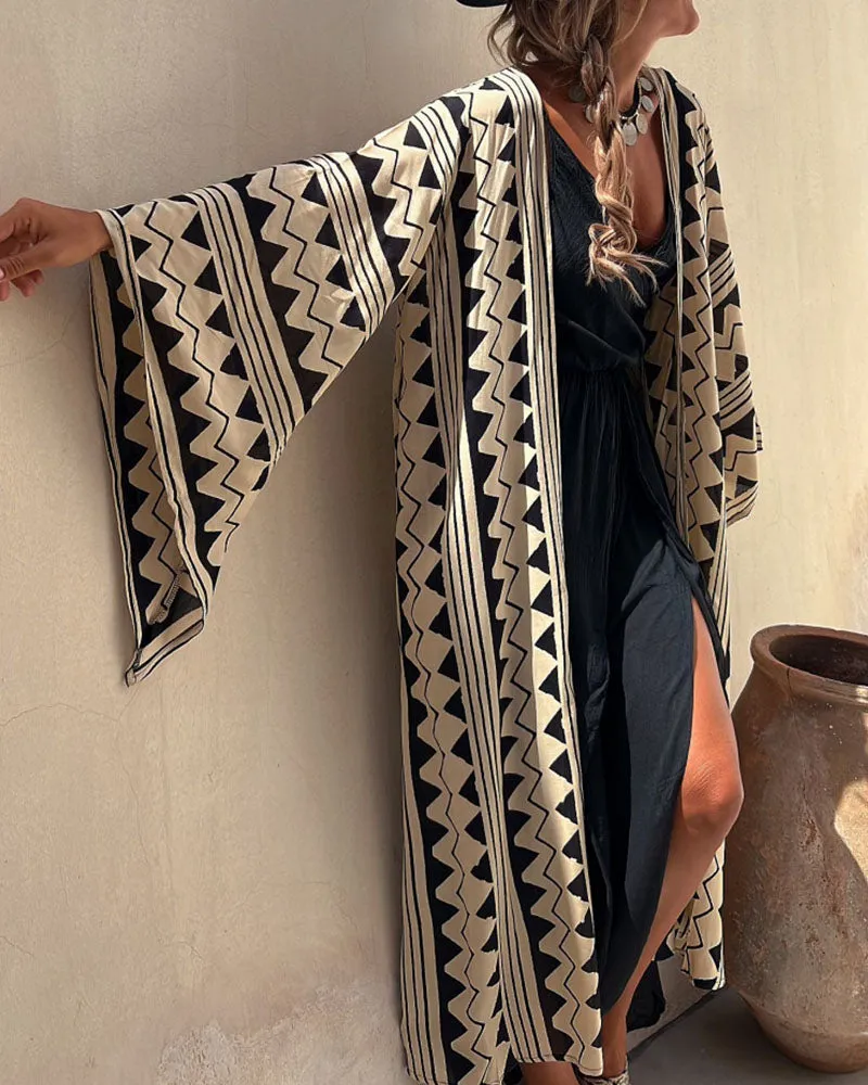 Summer fashion print comfortable cardigan