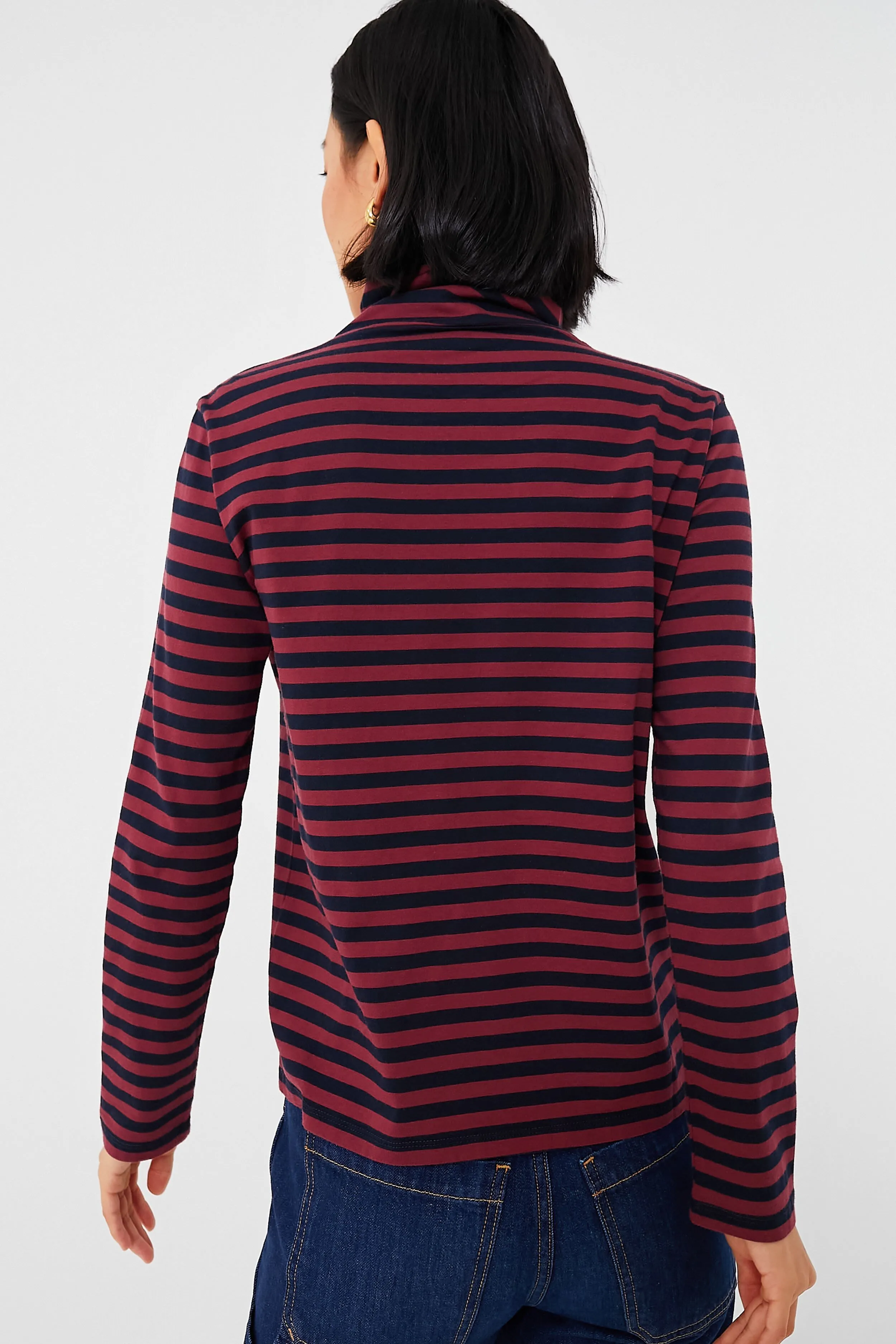 The Navy and Pinot Turtleneck