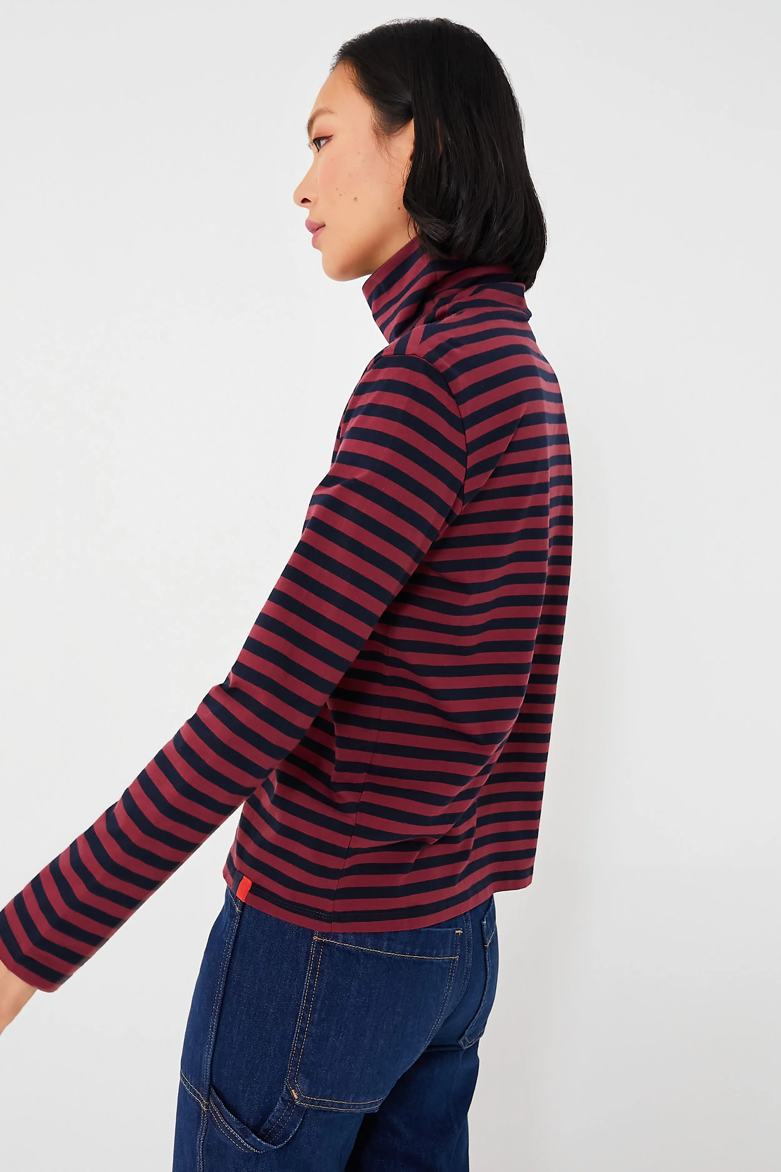 The Navy and Pinot Turtleneck