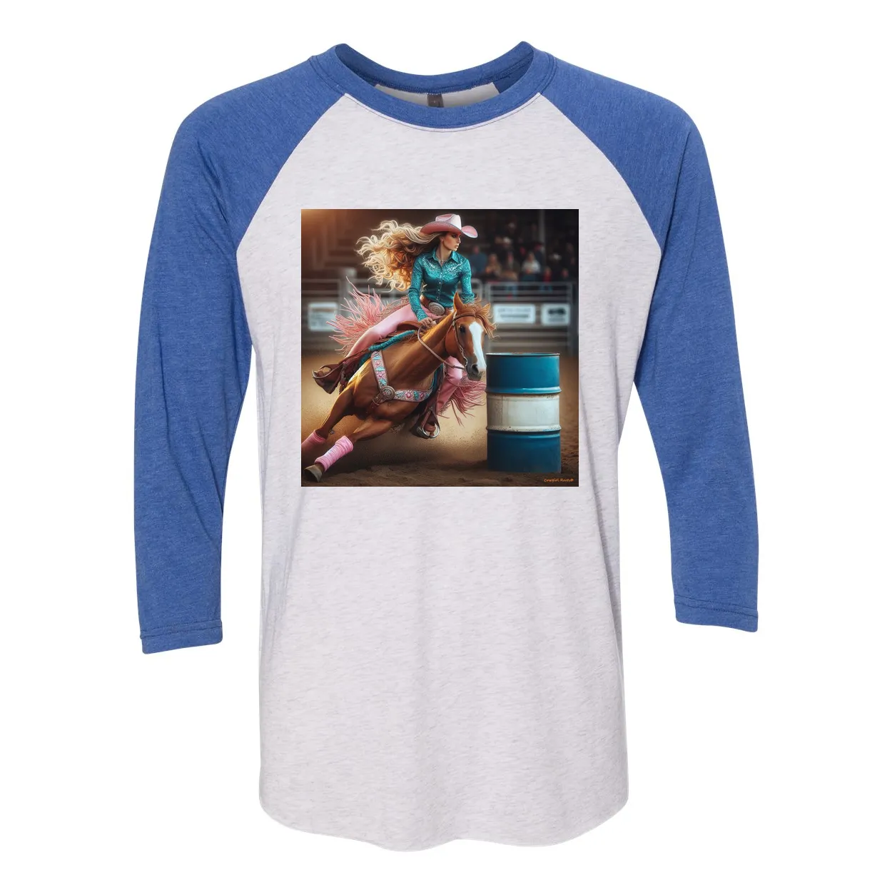 Turn N Burn Barrel Racer 3 4 Sleeve Raglan T Shirts