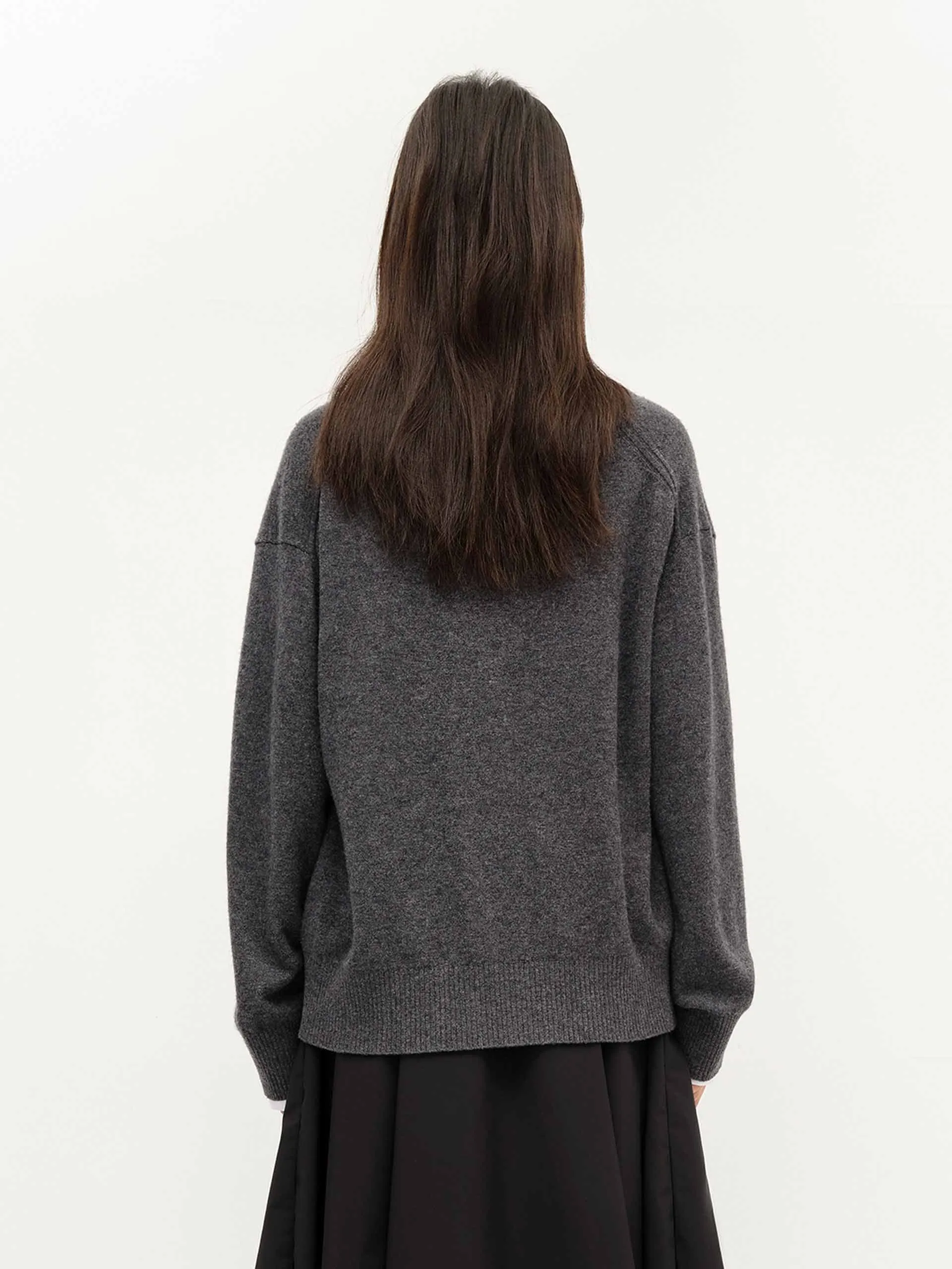 V-neck Loose Knit Sweater